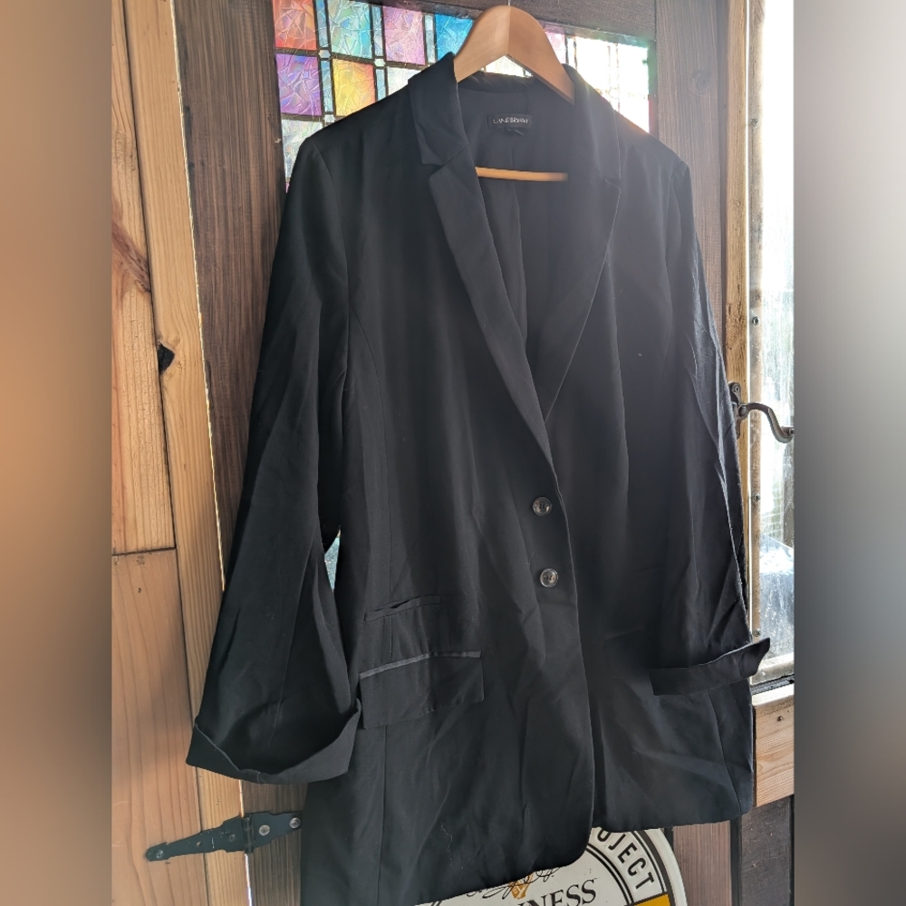 Lane Bryant The Bryant Black Longline Blazer